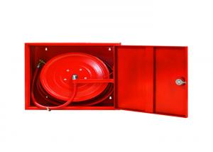 China Solid Door Red Color OEM 130Kg Fire Hose Reel Cabinet on sale