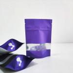 Aluminum Foil Zipper Purple Matte Stand Up Pouch Zip Lock Biodegradable Mylar