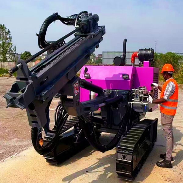 Top Hammer Drilling Machine High Efficiency Blast Hole Drill Rigs Portable Small Drilling Rig