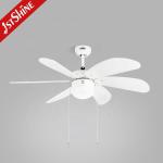 Metal Lamp Body 42 Inch Ceiling Fan with Built-in Light and Modern Design Style