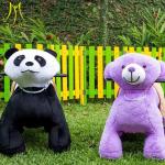 Hansel amusement park electric coin operated walking motorized operated animal