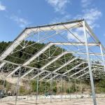 Galvanized Steel Plastic Film Greenhouse Retractable Large Tunnel Custom