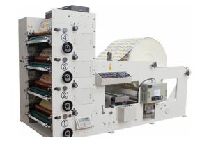 China Automatic High Speed 4 Color Flexo Printing Machine 50-60m/min Max width 850mm White on sale