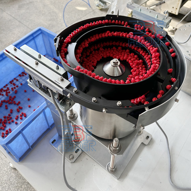 Low Noise Vibratory Bowl Feeder Small Rubber Parts Vibrating Rotary Feeder