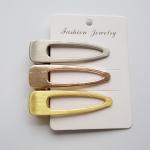 gold barrette hair clip for adults Korea Geometry Metal Spring Personalized
