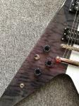 Flying-V 2018 electric guitar,left hand flying V guitar,ebony fingerboard high