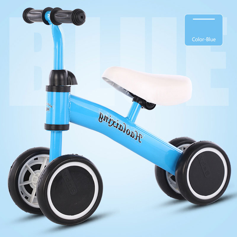 Four-Wheel Balance Bike Scooter for Young Children Easy to Learn Walking NO Footrest