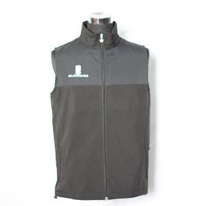 China Grey Sleeveless Mens Softshell Jacket , Wind Resistant Full Zip Softshell Jacket on sale