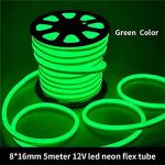 Green No Fragile 816mm Led Neon Flex Tube Silica Gel 2.5cm Cutting