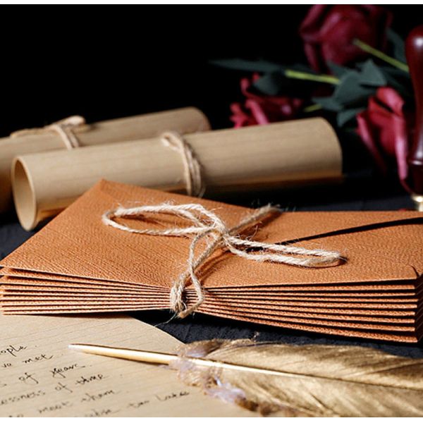 Retro 250gsm Linen Texture Gift Card Envelopes A2 Invitation Envelopes