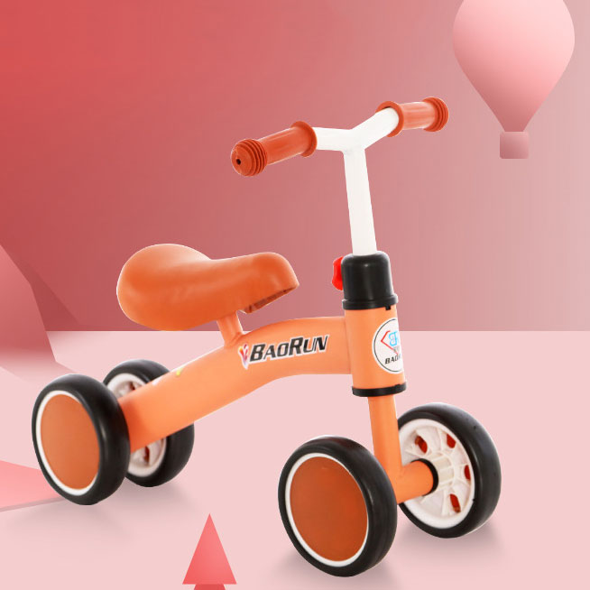 Unisex Non Pedal Bicycle Handcart Learning Bike Toy Foldable Balance Bike for Children