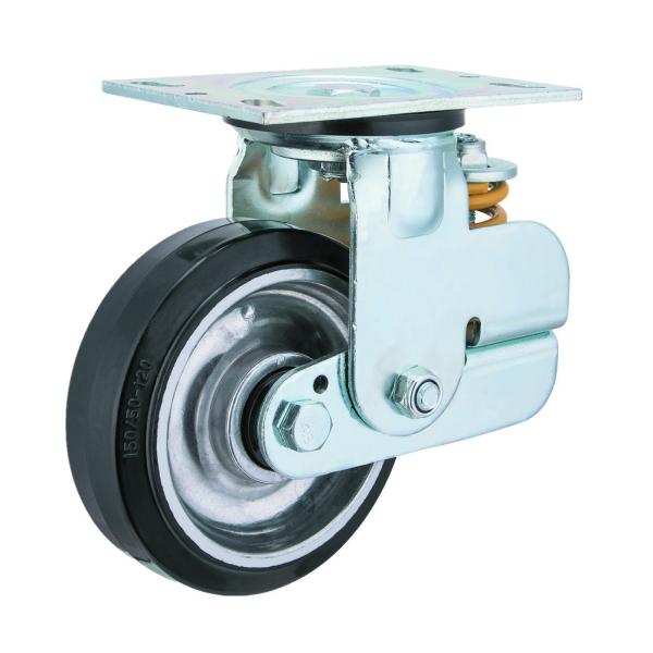 6 Inch Rubber / Polyurethane Rotating Wheel Shock Absorption Castors for Heavy