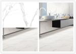 Carrara Outdoor Patterned Porcelain Tiles Low Absorption Rate Super White Color