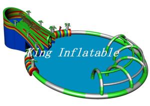 Wholesale Outdoor Giant Inflatable Water Park 30m Diameter Constant Blower With Crocodile Slide from china suppliers