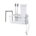 No Drilling Household Magnetic Attraction Shower Rack With Towel Holder Bathroom