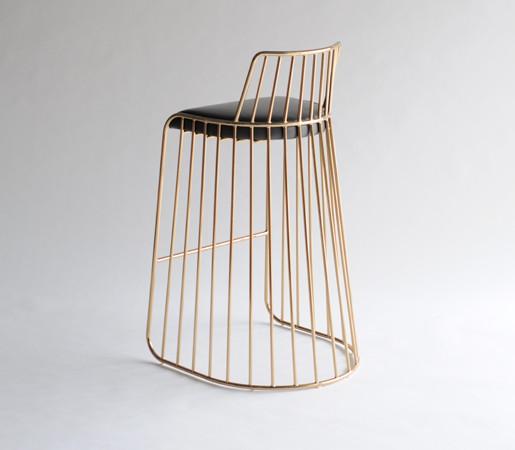 Metal Modern Bar Chairs Bride ' S Veil Bar Stool Upholstered Seat With Optional