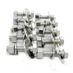Fully Threaded 304 Stainless Steel Hex Head Screw with Flat Lock Washers