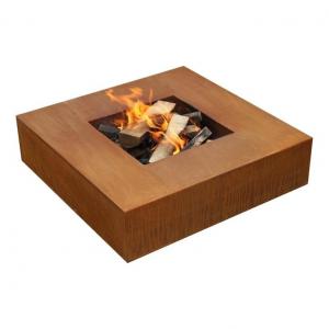 Wholesale Outdoor Heating Square Corten Steel Wood Burning Fire Pit Table from china suppliers