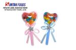 Colorful tasty jelly bean candy in magic wand for princesses