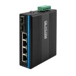 Two SFP Din Mount Poe Switch 1000 Mbps 4 Port , IP Camera Poe Switch For CCTV