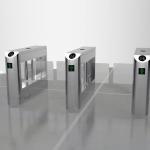 304 Stainless Steel Swing Barrier Gate Electronic Security Entrance Sliding