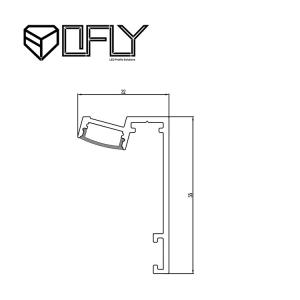 Wholesale 32mm Surface Mounted Aluminium Led Profile For Curtain Decoration Stylish from china suppliers