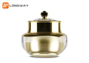 Wholesale Delicate Plastic Cosmetic Jars With Metal Crown Lid Lotion Usage Irregular Type from china suppliers