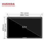 32" Wall-mounted Touch Screen Digital Signage Monitor 1080p Full HD Display