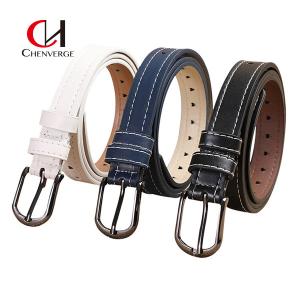 China Women'S Colorful Genuine Leather Belt Shirt Cowboy Resort Casual Style on sale