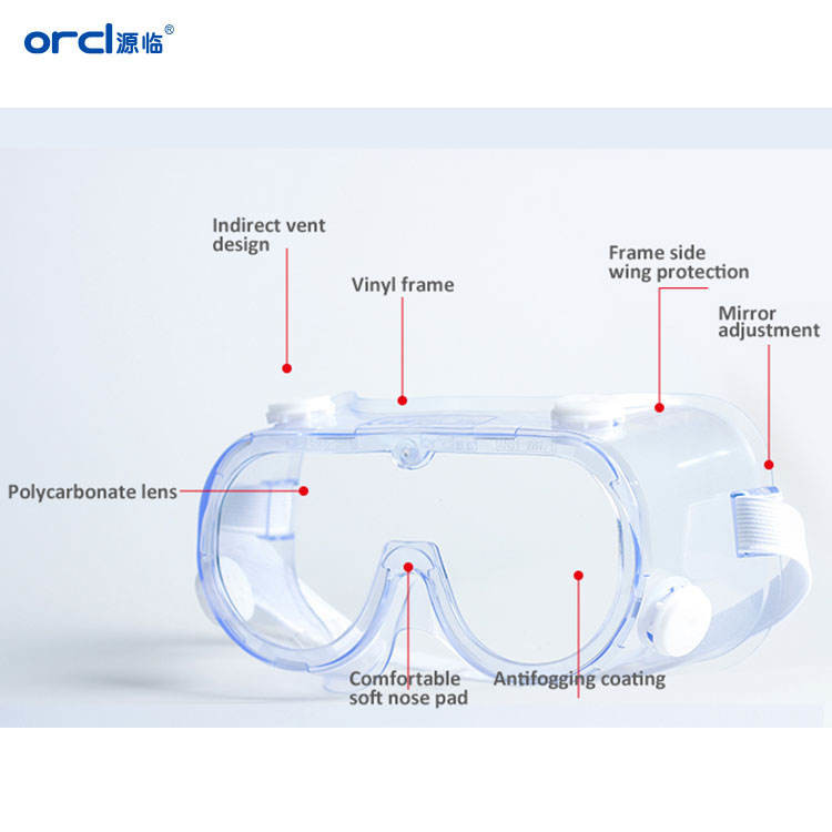 Medical Durable Medical Goggles Sterile Anti-Fog & Anti-Liquid Splash Safety Protective Goggles