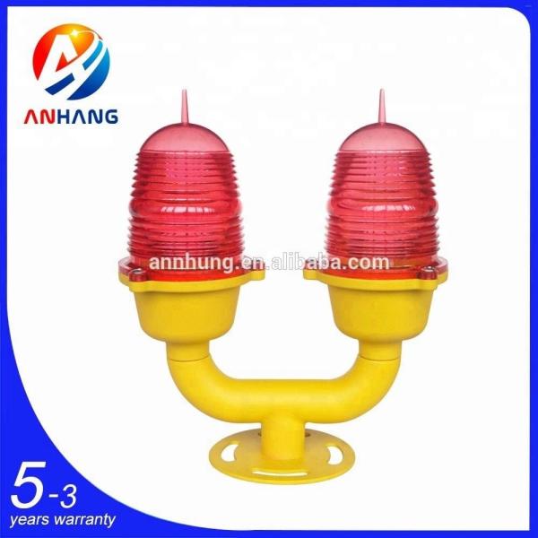 FAA LED Double Aviation Obstruction Light , Aircraft Warning Lights For