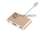 Black USB 3.1 Type C Cable To VGA Female USB3 F Type C Connector Female Docking