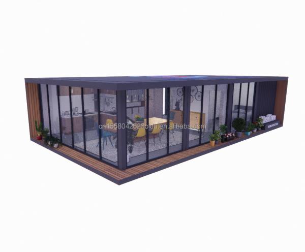 Family Housing Solution 20FT Combination Flat Packaging Container with 2 Rooms