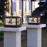 Vintage Creative Led Waterproof Pillar Lights for Home Villa Courtyard Porch