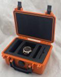 Portable And Fashionable Waterproof Watch Box PU Leather Black