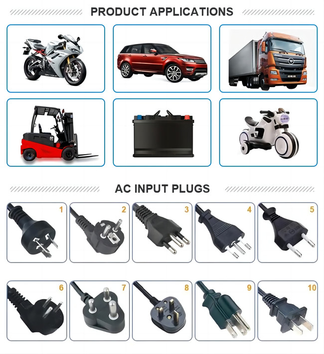 Durable 12V/24V Jump Starter Portable Charger 260W Automatic Intelligent Repair Type Battery Charger Motorcycle Battery