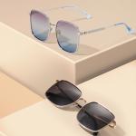 Metal Frame Polarized Ladies Sunglasses Triacetate Lenses Durable