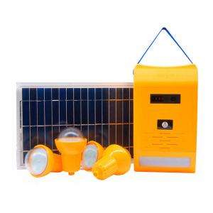 China LiFePO4 Battery With 4 Bulb Portable Solar Lighting System Phone Charger Power Station on sale