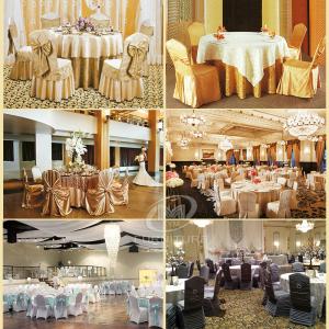 China Customized Polyester Chair Covers And Sashes Hotel Furniture Supplies on sale
