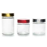 Clear Round 4oz 8oz 16oz 12oz 20oz Glass Jar Glass Food Container With Deep