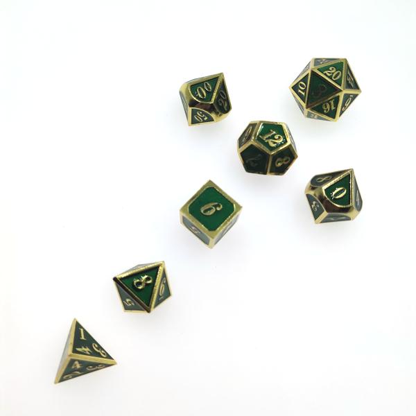 ISO9001 White Metal Polyhedral Dice Hand Pouring Metal Handmade Table Top Dice