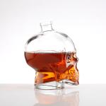 Super Flint Glass Material Empty Whiskey Brandy Rum Bottle with Lid Directly