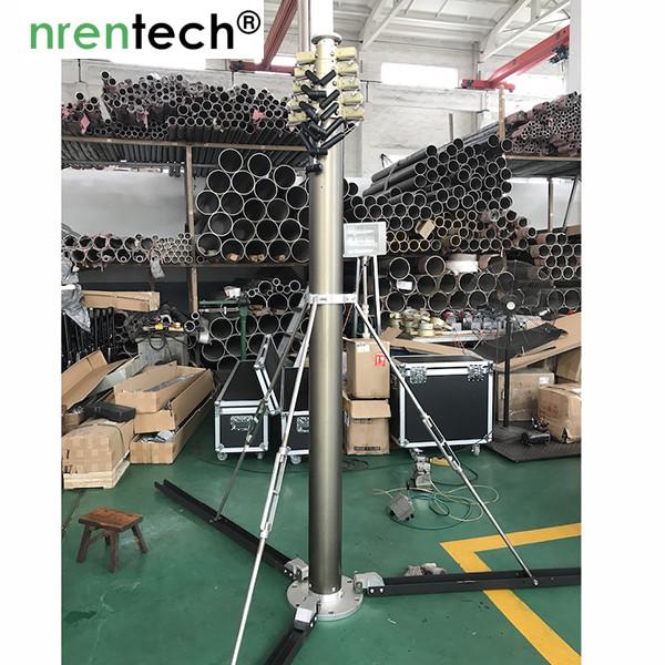 10m lockable pneumatic telescopic mast 50kg payloads- mobile antenna telecom