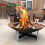 39.5" OEM Corten Steel Cast Iron Metal Fire Pit Bowl Outdoor
