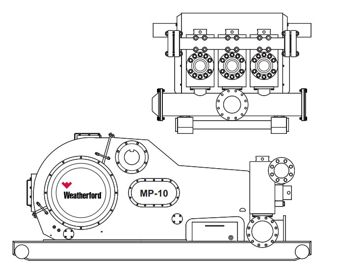 Weatherford E-2200 mud pump, E-447 mud pump, MP-16 mud pump, MP-13 mud pump, MP-5 mud pump, MP10 mud pump, MP10 mud pump