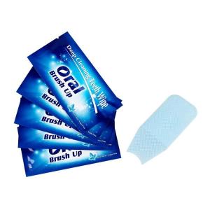 Wholesale MSDS Teeth Whitening Wipes 7.5cm Mint Flavor Finger Brush Ups from china suppliers
