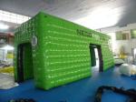 Green Square Inflatable Event Tent with 0.6mm - 0.9mm PVC Tarpaulin , Waterproof