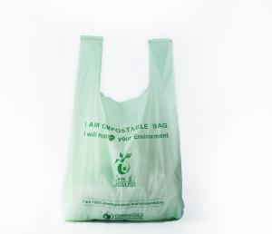 Wholesale 100% Compostable Biodegradable Shopping Bag Green Blue White OEM from china suppliers