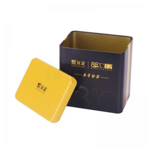 China Customized Square Tea Tins Loose Leaf Tea Containers With Metal Lid on sale