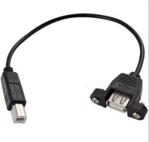 Wholesale USB 2.0 A female socket panel mount to USB B male plug extension cable from china suppliers